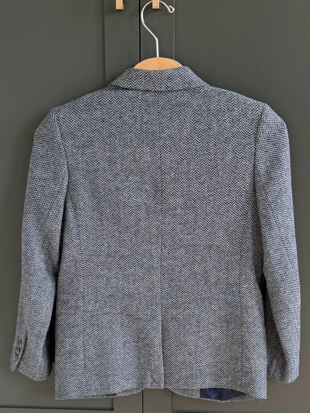 J. Crew | Crewcuts Ludlow Boys' Navy Grey Herringbone Blazer | 10